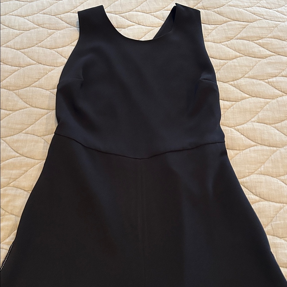 Theory One-Piece Black Polyester Wide Leg Jumpsuit